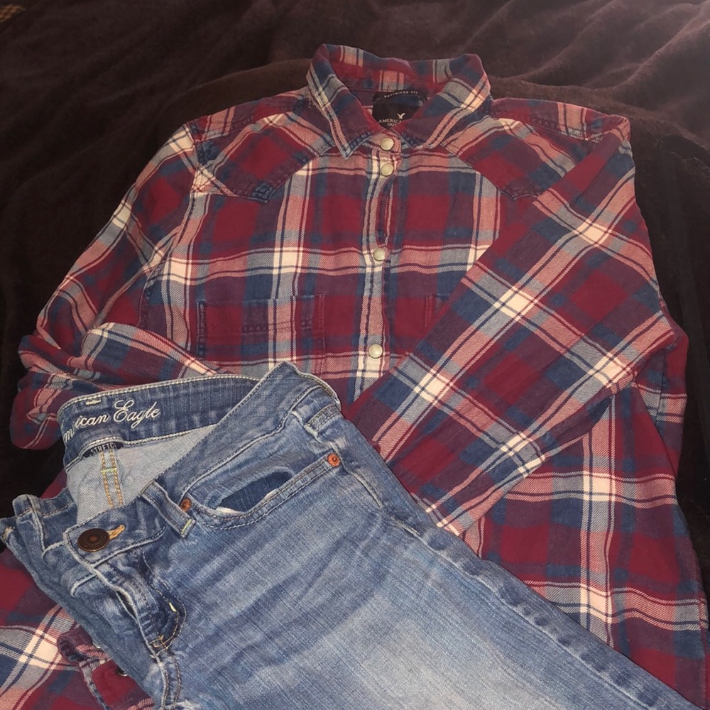 American Eagle plaid shirt